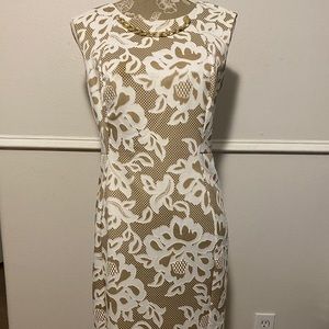 White and gold dress